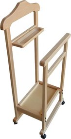 Indossatore da camera LUSSO con vaschetta e portaoggetti Naturale