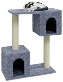 Albero per gatti con tiragraffi in sisal grigio chiaro 60 cm