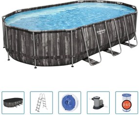 Set Piscina Ovale Power Steel 488x305x107 cm Bestway