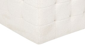 Pouf ottomano con contenitore bouclè bianco MICHIGAN Beliani