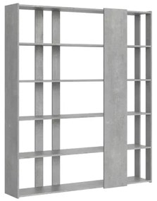 Libreria 178x204h cm a parete in legno Cemento - KATO D