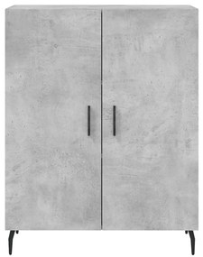 Credenza Grigio Cemento 69,5x34x180 cm in Legno Multistrato