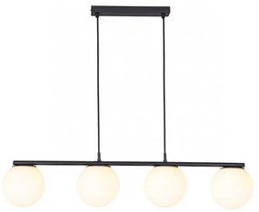 Redo 01-3156 - Lampadario a sospensione con filo BOWLING 4xE27/42W/230V nero