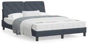 Giroletto Senza Materasso Grigio Scuro 120x200 Cm Velluto /