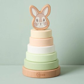 Bieco - Torre impilabile in legno - coniglietto Fine