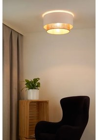 Duolla - Plafoniera BOHO 1xE27/15W/230V diametro 45 cm bianco/marrone