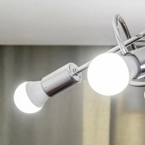 Lampadario a montaggio superficiale OXFORD 5xE27/15W/230V cromo lucido