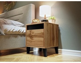 SET 2x Comodino NORD 45x40 cm marrone/antracite