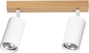 Brilagi - Faretto SELE 2xGU10/30W/230V bianco/effetto rovere