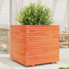 Fioriera Giardino Marrone Cera 70x70x72 Cm Legno Massello Pino /