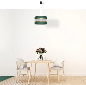 Lampadario a sospensione con filo HELEN 1xE27/15W/230V diametro 35 cm verde/oro