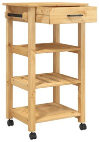 Carrello da cucina monza 48x40x90 cm in legno massello di pino