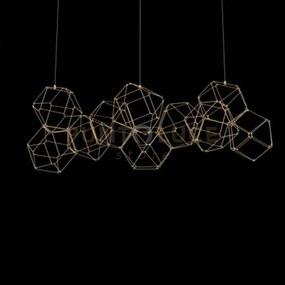 Lucciola 10 lampada a sospensione lineare, ottone, led 3000k 48w, ...