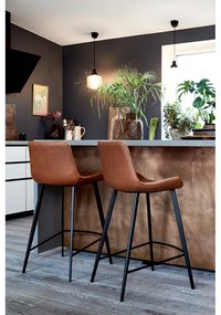 Sgabello da bar in similpelle marrone chiaro, altezza 91 cm Hype - DAN-FORM Denmark