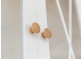 Vetrina legno massello pino due ante bianca naturale shabby