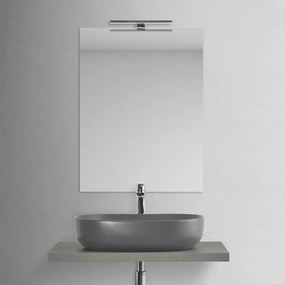 Mensola porta lavabo grigio cemento per lavabi da appoggio da 80 cm serie Master