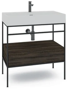 Mobile sottolavabo e lavabo Outline nero L 60 x H 89 x P 45.5 cm 1 vasca