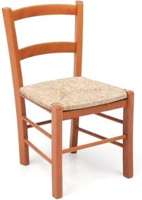 Sedia in legno seduta in paglia MEZZANA Ciliegio 71x39x39 cm seduta H39 cm