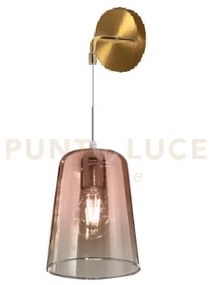 Applique ottone sat. regolabile 1 luce rame 1164os-a-ra