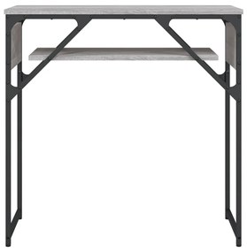 Tavolo consolle ripiano grigio sonoma 75x30x75cm multistrato