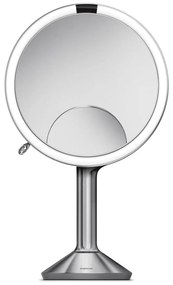 Specchio per make-up con illuminazione/con ingrandimento (5x) ø 20 cm Sensor Trio – simplehuman