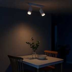 Faretto PIPE 2xGU10/10W/230V bianco