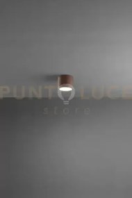 Up plafoniera in alluminio corten opaco 1 luce attacco gx53 d.9cm ip65