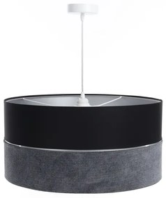 Lampadario a sospensione con filo TWIST 1xE27/60W/230V nero/grigio/argento