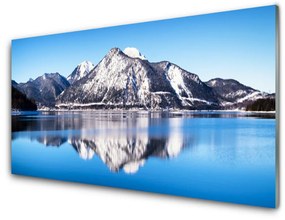 Quadro acrilico Paesaggio di montagna del lago 100x50 cm