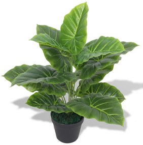 Taro Artificiale Con Vaso 45 Cm Verde /