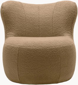 Poltrona lounge imbottita in tessuto marrone-beige freistil173