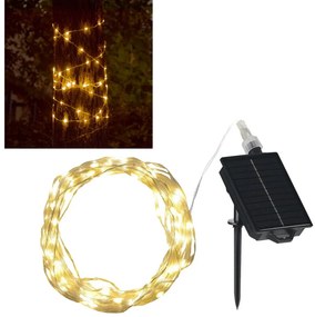 LED Solare catena decorativa LED/3,7V 1800 mAh 10 m IP44 + telecomando