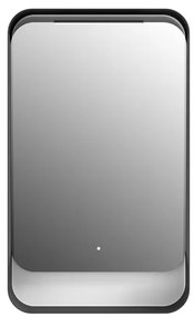 Specchio con illuminazione integrata bagno rettangolare DIVA ELMA L 50 x H 100 x P 12 cm nero