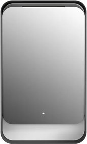 Specchio con illuminazione integrata bagno rettangolare DIVA ELMA L 60 x H 100 x P 12 cm nero