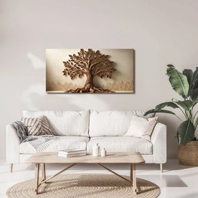 Quadro su tela – Albero della vita in tonalità naturali