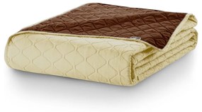 Copriletto reversibile in microfibra beige-marrone , 170 x 270 cm Axel - DecoKing