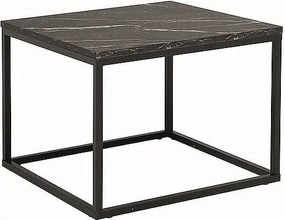 Tavolino da caffè Rossi B effetto marmo nero/nero opaco