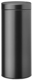 Bidone per rifiuti in acciaio grigio scuro touch 30 l Touch Bin - Brabantia