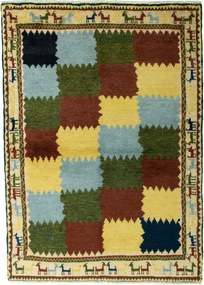 Gabbeh Tappeto 110 x 150 (Iran) Annodato A Mano