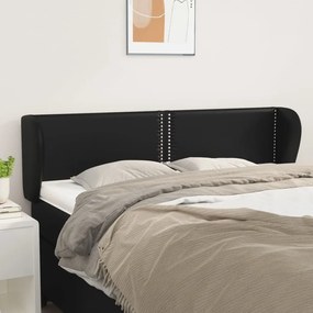 Testiera Ad Orecchio Nera 147x23x78/88 Cm İn Similpelle /