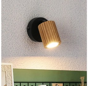 Brilagi - Faretto da parete MODERN WOOD 1xGU10/8W/230V legno di caucciù/nero
