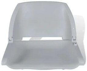 Sedile per Barca Pieghevole senza Cuscino Grigio 48x51x41 cm