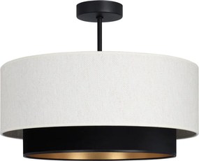 Plafoniera a montaggio superficiale NATIA, 1xE27/60W/230V, Ø 45 cm, bianco/nero