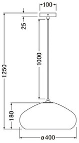 Ledvance - Lampadario a sospensione con filo DECOR CARDBOARD 1xE27/15W/230V diametro 40 cm
