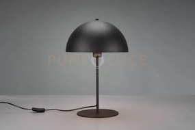 Nola lampada da tavolo metallo nero forma fungo h. 45cm 1 luce atta...