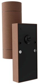 Applique Bidirezionale IP65 2xGU10 con sensore Movimento - Corten