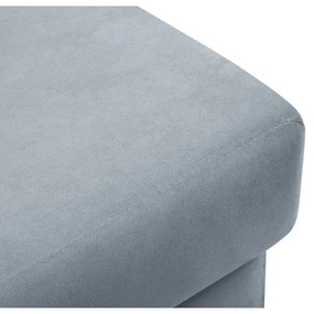 Poggiapiedi azzurro con rivestimento in velluto Kyoto – Cosmopolitan Design