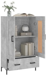 Credenza grigio cemento 69,5x31x115 cm in legno multistrato