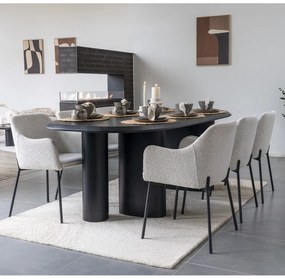 Tavolo da pranzo con piano effetto frassino 100x220 cm Tirano - House Nordic