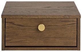 Comodino colore naturale scuro con effetto rovere Monfort – Actona